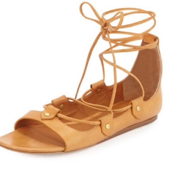Isabel Marant Alisa Amber Yellow Gladiator Sandals - Picture 1 of 7